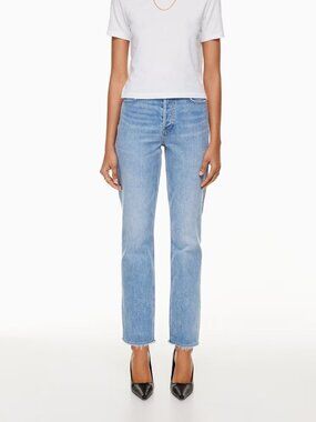 The Arlo Hi-Rise Straight Jean | Aritzia | 23 | Picture This Blue | 24" inseam